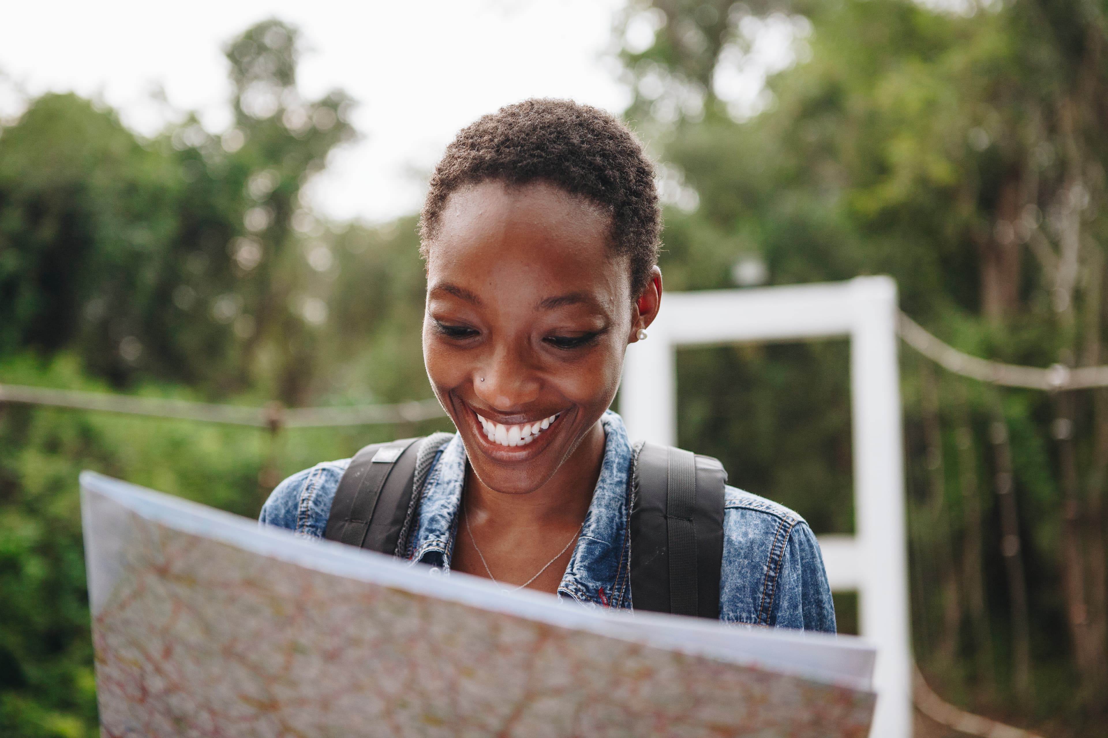A professional reviewing land documents